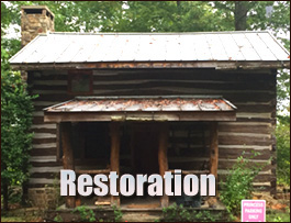 Historic Log Cabin Restoration  Wilsons Mills, North Carolina